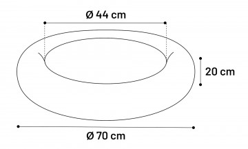 Alba rond wit grijs  4