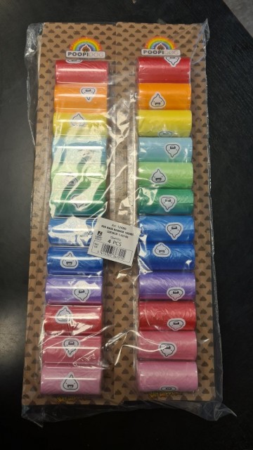 Poepzakjes rainbow 4 pakken